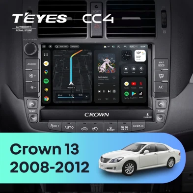 Штатная магнитола Teyes CC4 6/64 Toyota Crown 13 S200 (2008-2012) Тип-A