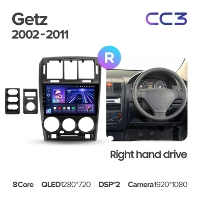 Штатная магнитола Teyes CC3L 4/32 Hyundai Getz (2002-2011) Правый руль