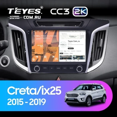 Штатная магнитола Teyes CC3 2K 4/32 Hyundai Creta 1 (2015-2019) с кнопками