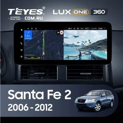 Штатная магнитола Teyes LUX ONE 360 6/128 Hyundai Santa Fe 2 (2006-2012)