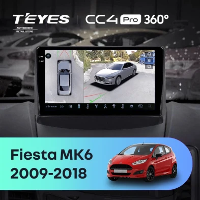 Штатная магнитола Teyes CC4 Pro 360 12/256 Ford Fiesta 6 (2009-2018) F1 Тип-B