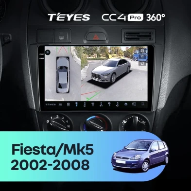 Штатная магнитола Teyes CC4 Pro 360 12/256 Ford Fiesta Mk5 (2002-2008)