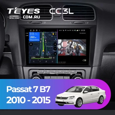 Штатная магнитола Teyes CC3L 4/64 Volkswagen Passat 7 B7 (2010-2015)