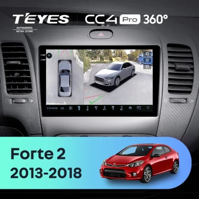 Штатная магнитола Teyes CC4 Pro 360 12/256 Kia Forte 2 (2013-2018) F1 Тип-C