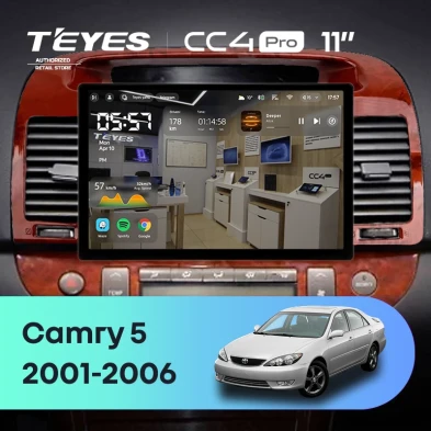 Штатная магнитола Teyes CC4 Pro 8/128 Toyota Camry 5 XV 30 (2001-2006) Тип-B (11")
