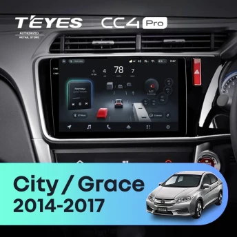 Штатная магнитола Teyes CC4 Pro 12/256 Honda City (2014-2017) Тип-A Правый руль