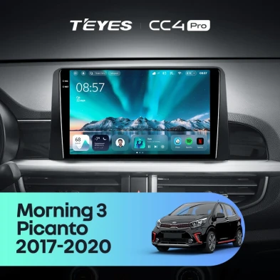 Штатная магнитола Teyes CC4 Pro 12/256 Kia Picanto (2017-2020) Тип-A