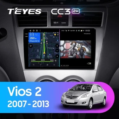 Штатная магнитола Teyes CC3 2K 6/128 Toyota Vios 2 (2007-2013)