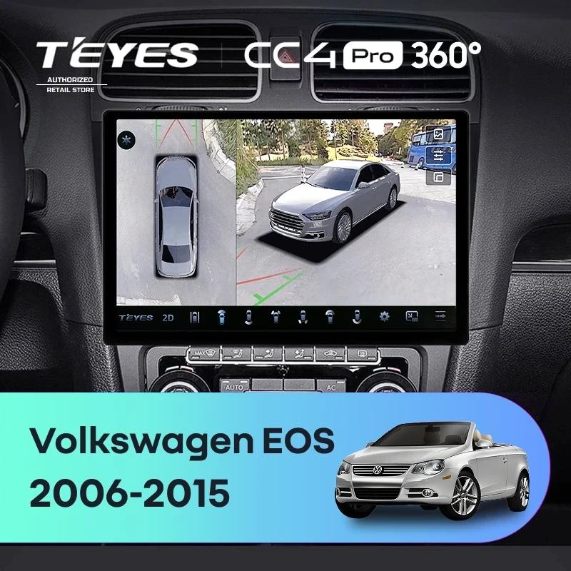 Штатная магнитола Teyes CC4 Pro 360 12/256 Volkswagen EOS (2006-2015) (11")