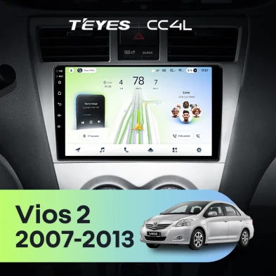 Штатная магнитола Teyes CC4L 6/64 Toyota Vios 2 (2007-2013)