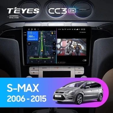 Штатная магнитола Teyes CC3 2K 6/128 Ford S-MAX 1 (2006-2015) F1