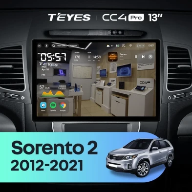 Штатная магнитола Teyes CC4 Pro 8/128 Kia Sorento 2 II XM (2012-2021) F3 (13")