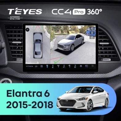 Штатная магнитола Teyes CC4 Pro 360 12/256 Hyundai Elantra 6 (2015-2018) Тип-A (11")