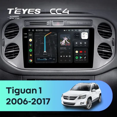 Штатная магнитола Teyes CC4 8/128 Volkswagen Tiguan 1 NF (2006-2017) F1