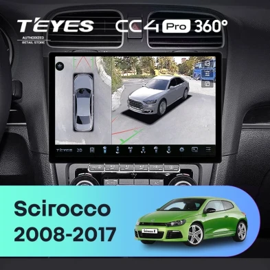 Штатная магнитола Teyes CC4 Pro 360 8/128 Volkswagen Scirocco (2008-2017) (11")