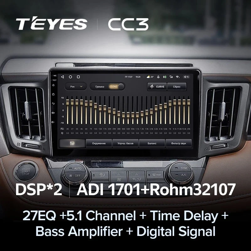 Штатная магнитола Teyes CC3 6/128 Toyota RAV4 (2012-2018)