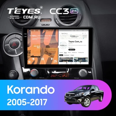 Штатная магнитола Teyes CC3 2K 6/128 SsangYong Korando Sports (2005-2017)