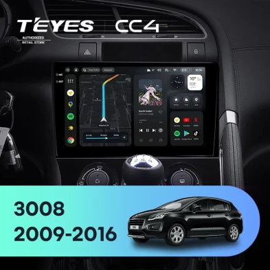 Штатная магнитола Teyes CC4 6/64 Peugeot 3008 1 (2009-2016) F2