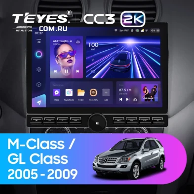 Штатная магнитола Teyes CC3 2K 6/128 Mercedes-Benz ML-Class (2005-2009) F1 (13" с кнопками)