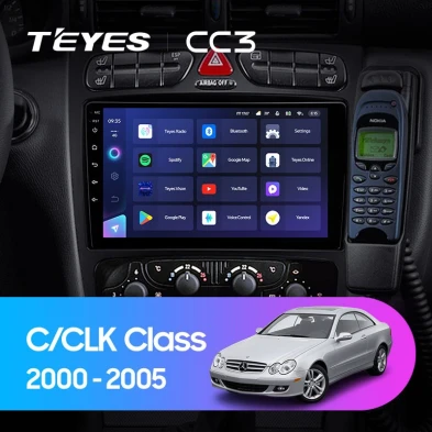 Штатная магнитола Teyes CC3 4/32 Mercedes-Benz C/CLK-Class S203 W203 W209 A209 (2000-2005) F1