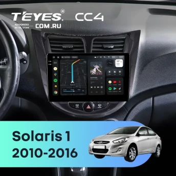 Штатная магнитола Teyes CC4 8/128 Hyundai Solaris 1 (2010-2016) F2 (черный глянец)