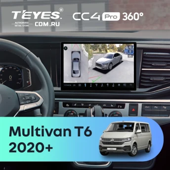 Штатная магнитола Teyes CC4 Pro 360 8/128 Volkswagen Multivan (T6) 2020+ (13")