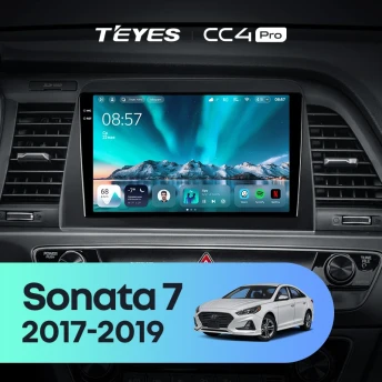 Штатная магнитола Teyes CC4 Pro 8/128 Hyundai Sonata 7 LF (2017-2019)