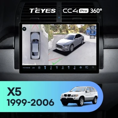 Штатная магнитола Teyes CC4 Pro 360 12/256 BMW X5 E39 E53 (1999-2006) (13")