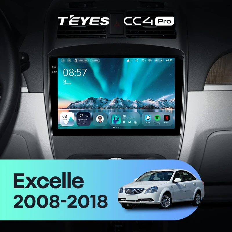 Штатная магнитола Teyes CC4 Pro 8/128 Buick Excelle (2008-2018)