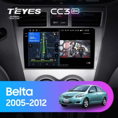 Штатная магнитола Teyes CC3 2K 4/32 Toyota Belta (2005-2012)