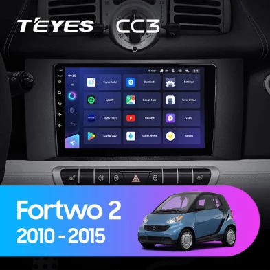 Штатная магнитола Teyes CC3 4/32 Mercedes-Benz Smart Fortwo 2 (2010-2015) F1