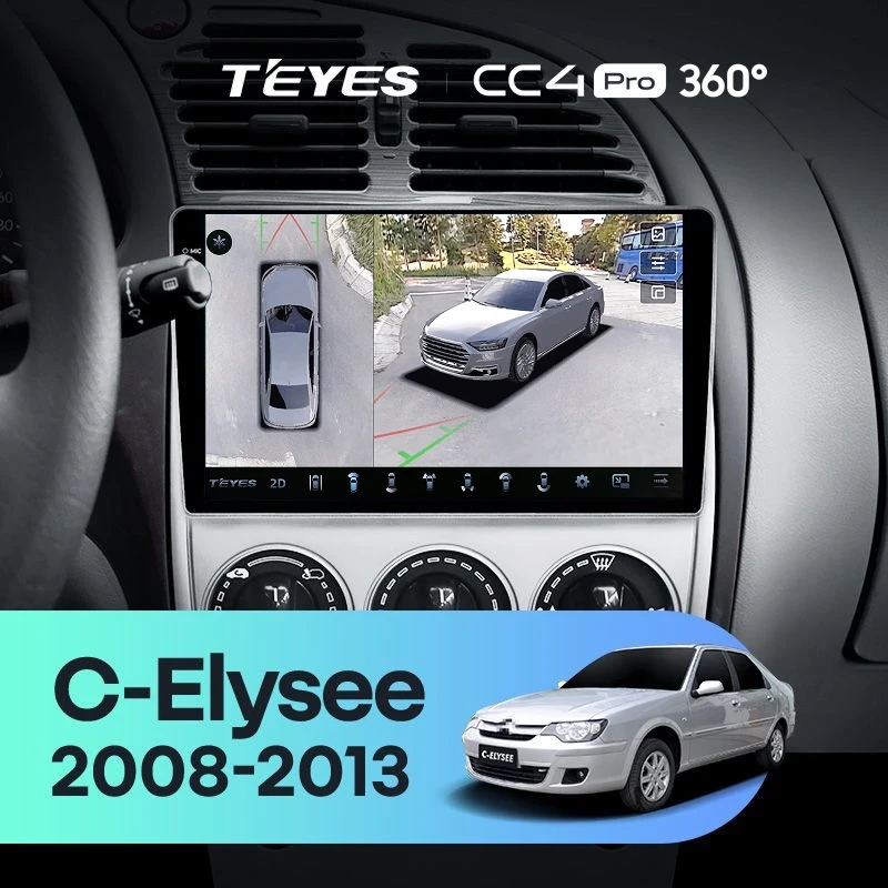 Штатная магнитола Teyes CC4 Pro 360 12/256 Citroen C-Elysee (2008-2013)