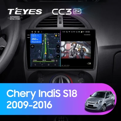 Штатная магнитола Teyes CC3 2K 4/32 Chery IndiS S18 (2009-2016)