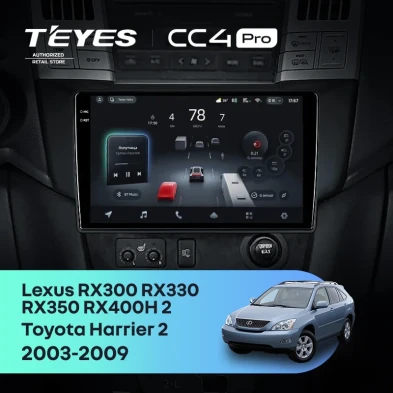 Штатная магнитола Teyes CC4 Pro 8/128 Lexus RX300 RX330 RX350 RX400H (2003-2009) F3