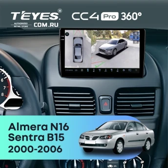 Штатная магнитола Teyes CC4 Pro 360 12/256 Nissan Sentra B15 (2000-2006)
