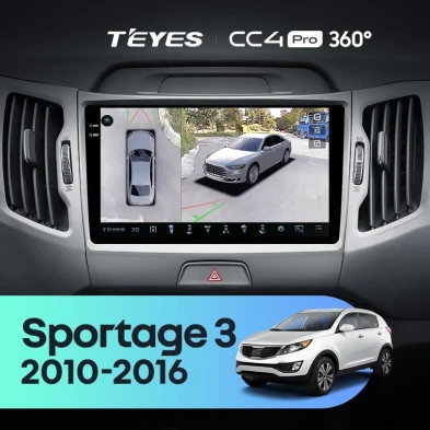 Штатная магнитола Teyes CC4 Pro 360 12/256 Kia Sportage 3 SL (2010-2016) Тип-B