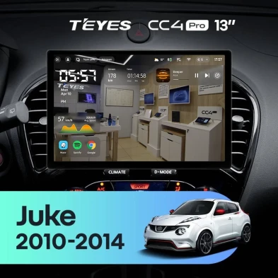 Штатная магнитола Teyes CC4 Pro 12/256 Nissan Juke (2010-2014) (13")