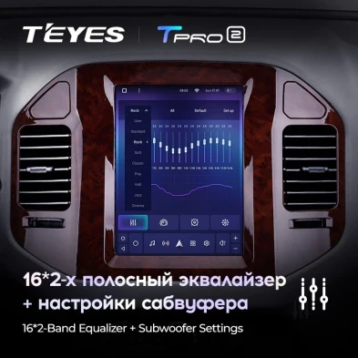 Штатная магнитола Tesla style Teyes TPRO 2 3/32 Mitsubishi Pajero 3 V70 V60 (1999-2006)
