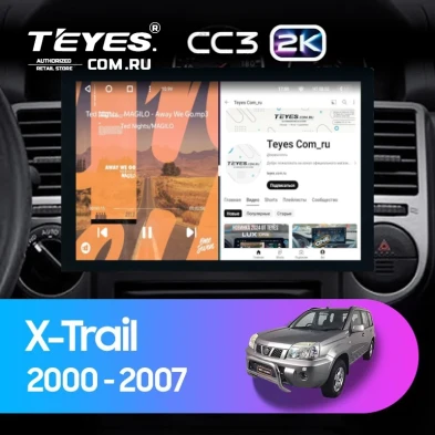 Штатная магнитола Teyes CC3 2K 4/64 Nissan X-Trail T30 (2000-2007) F1 (13")