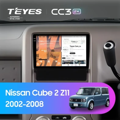 Штатная магнитола Teyes CC3 2K 360 6/128 Nissan Cube 2 Z11 (2002-2008)
