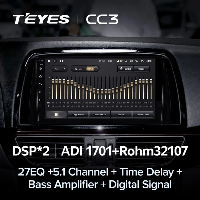 Штатная магнитола Teyes CC3 4/32 Mazda Atenza 3 (2012-2017) Тип-A Правый руль
