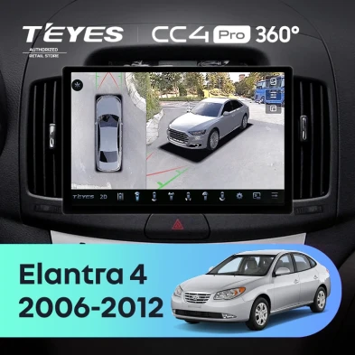 Штатная магнитола Teyes CC4 Pro 360 8/128 Hyundai Elantra 4 HD (2006-2012) (11")