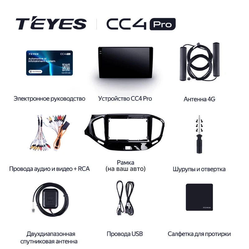 Штатная магнитола Teyes CC4 Pro 8/128 Volkswagen Passat B7 (2010-2015)