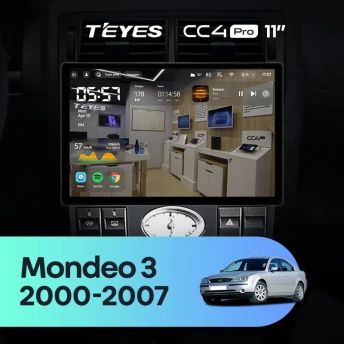 Штатная магнитола Teyes CC4 Pro 8/128 Ford Mondeo 3 (2000-2007) F1 (11")