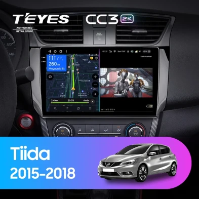 Штатная магнитола Teyes CC3 2K 6/128 Nissan Tiida C13 (2015-2018)