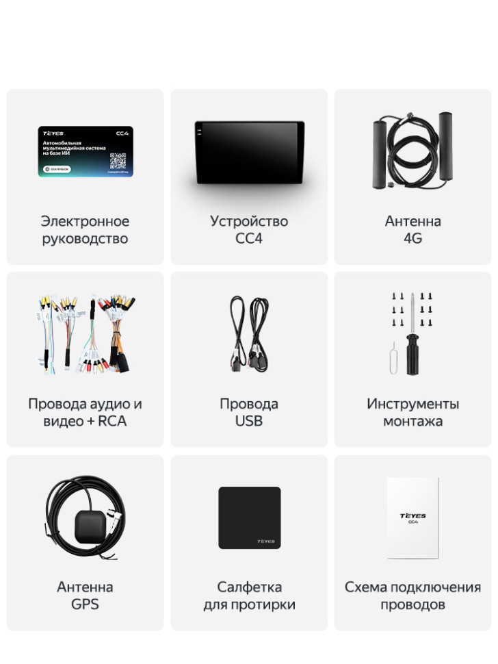 Штатная магнитола Teyes CC4 8/128 Mitsubishi Outlander 2 (2005-2011) Декор Тип-A