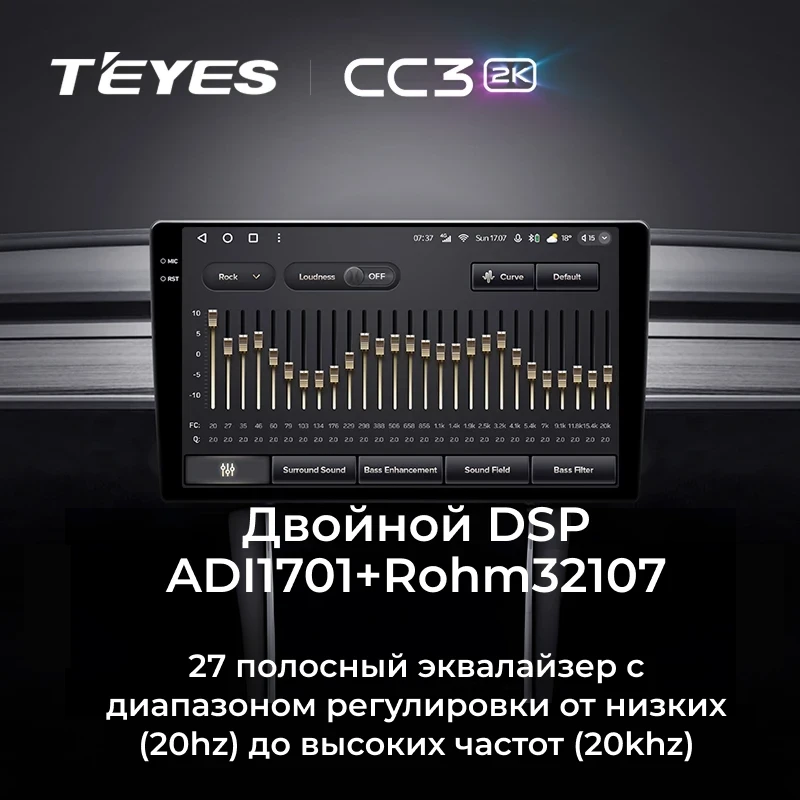 Штатная магнитола Teyes CC3 2K 4/32 Citroen SpaceTourer (2016-2026)