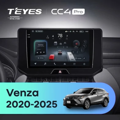 Штатная магнитола Teyes CC4 Pro 8/128 Toyota Venza (2020-2026)