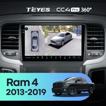 Штатная магнитола Teyes CC4 Pro 360 12/256 Dodge Ram 4 DJ DS (2013-2019) F2